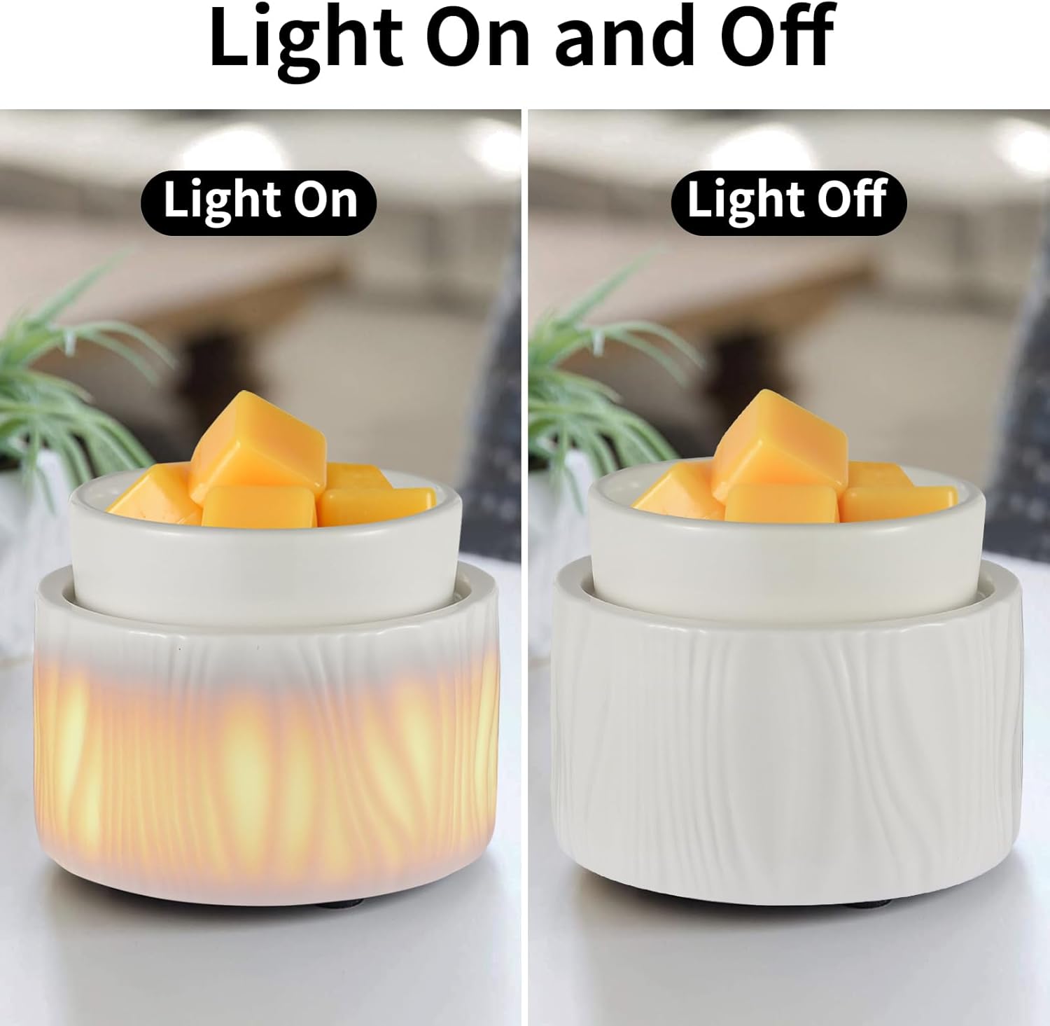 Skiennix Ceramic Wax Melt Warmer - 3-in-1 Electric Fragrance Candle Burner with 7-Color LED Light | Perfect Gift for Home or Office