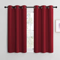 NICETOWN Blackout Curtains - Thermal Insulated Grommet Drapes for Small Kitchen Window | 42x50 Inches, Burgundy Red