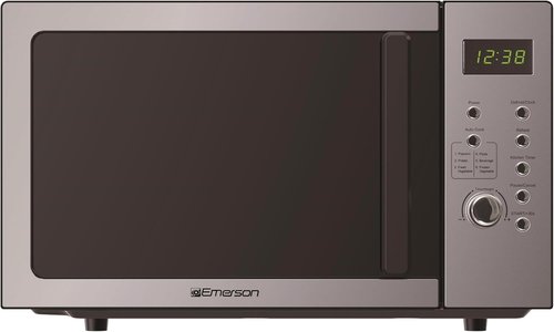 Emerson MW9005SS Microwave Oven - Compact 0.9 Cu. Ft. Design with LED Display & Child Safety Lock