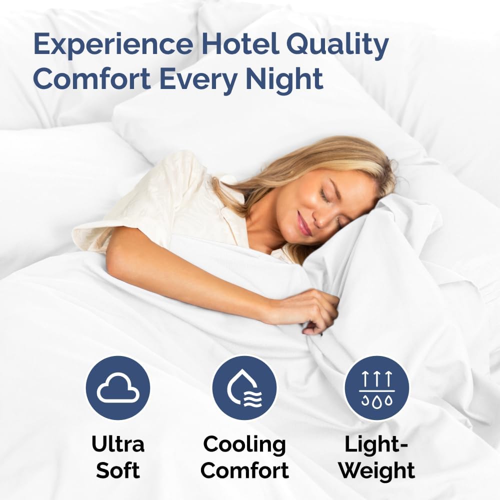 Queen Pillow Cases by [Brand Name] - Ultra Soft Hotel Quality Covers | Wrinkle-Free, Stain Resistant - 2 Piece Set - White
