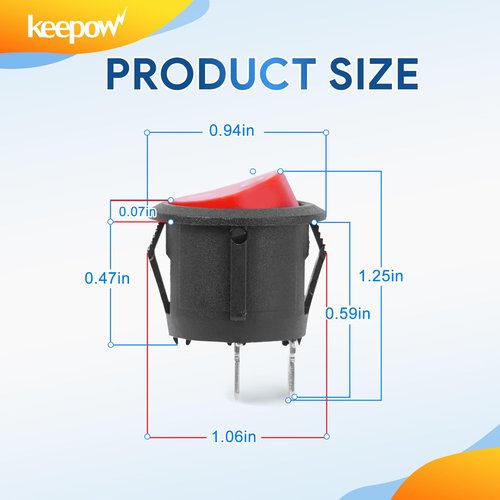 KEEPOW On Off Power Switch Compatible with Hoover Windtunnel UH70830 UH70825 UH70820 UH70805 UH70810 UH70816 UH71250 UH71230 UH71200 UH71013 Wind-Tunnel-2 Upright Vacuum Cleaner, 2 Pack