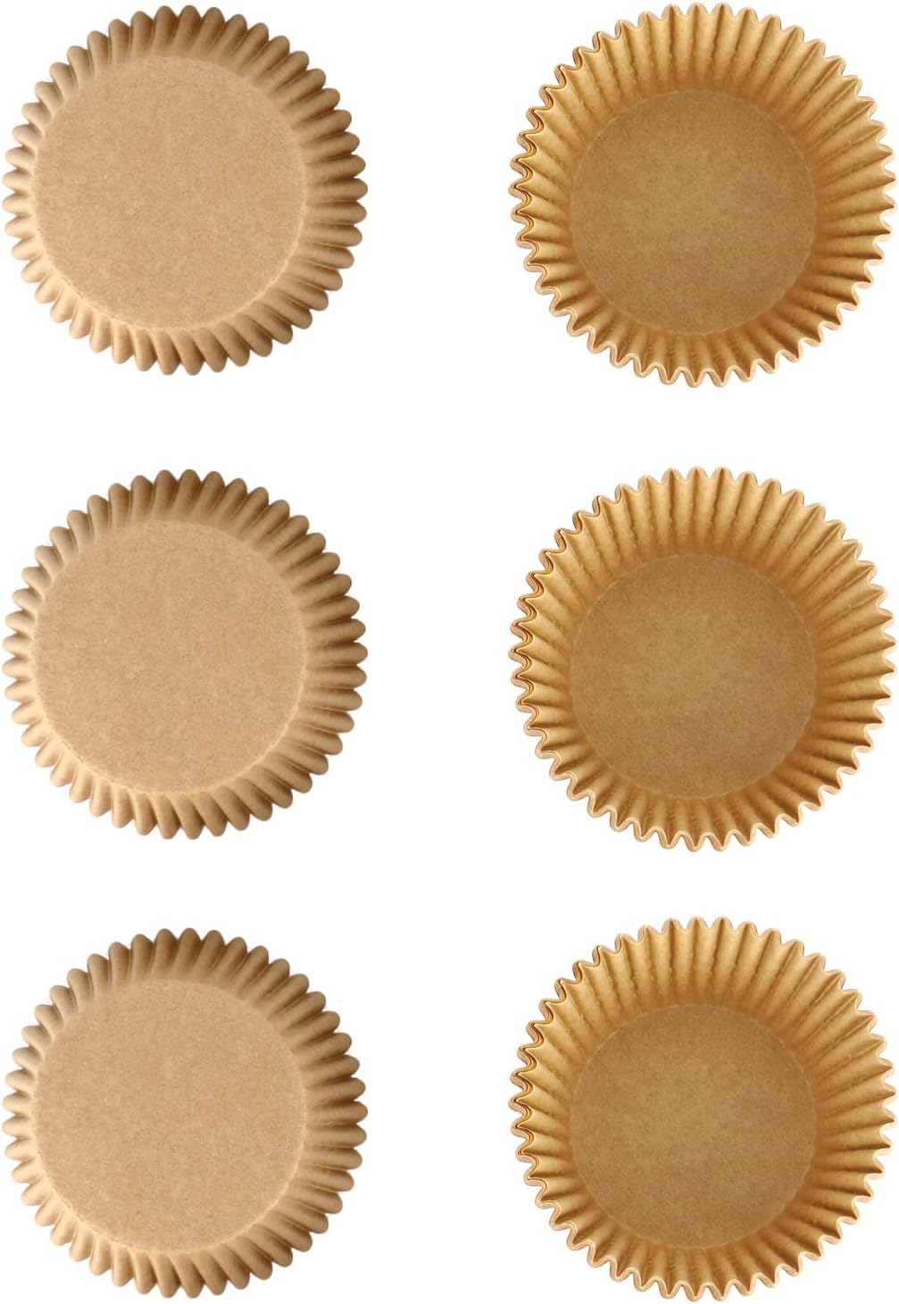 Skiennix 600 Count Natural Cupcake Liners - Food-Grade Greaseproof Baking Cups for Weddings & Birthdays