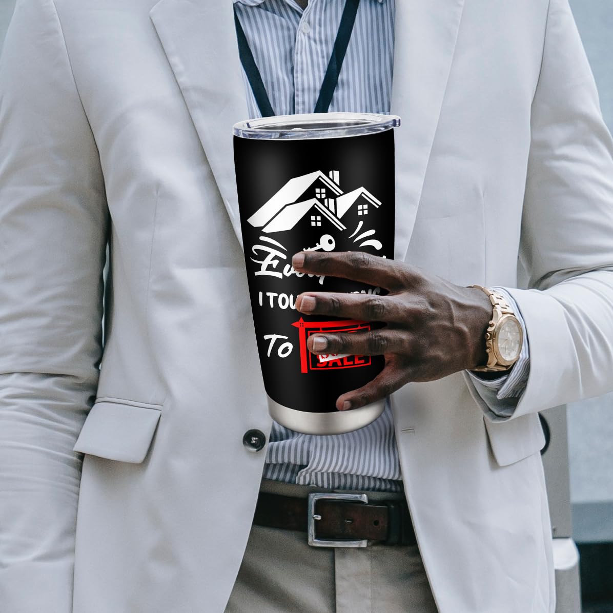 Coolertaste Realtor Gifts, Closing Gifts For Realtors, Gift For A Real Estate Agent Tumbler 20oz, Realtors Presents For Women Men, Funny Real Estate Presents Christmas, Salesman Birthday Gift Ideas
