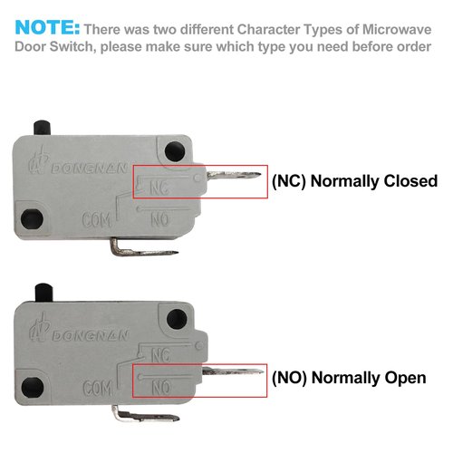 KW3A Microwave Oven Door Switch 16A 125/250V Door Interloc (2 Pack Normally Open & 1 Normally Close）Microwave Oven Door Switch Replacement Part