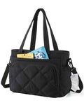 BAGSMART Lunch Bag Women Large Lunch Box Insulated Tote Bag with Multi-Pockets Quilted Puffy Tote for Work, Outdoors