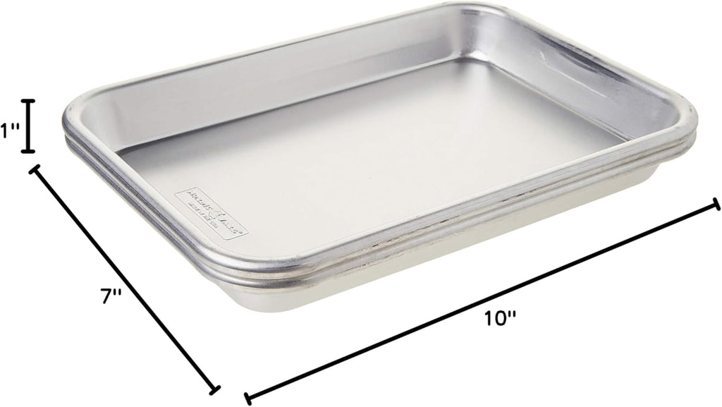 Nordic Ware Naturals Eighth Sheet Baking Pan Set - Durable Non-Stick | 2-Pack