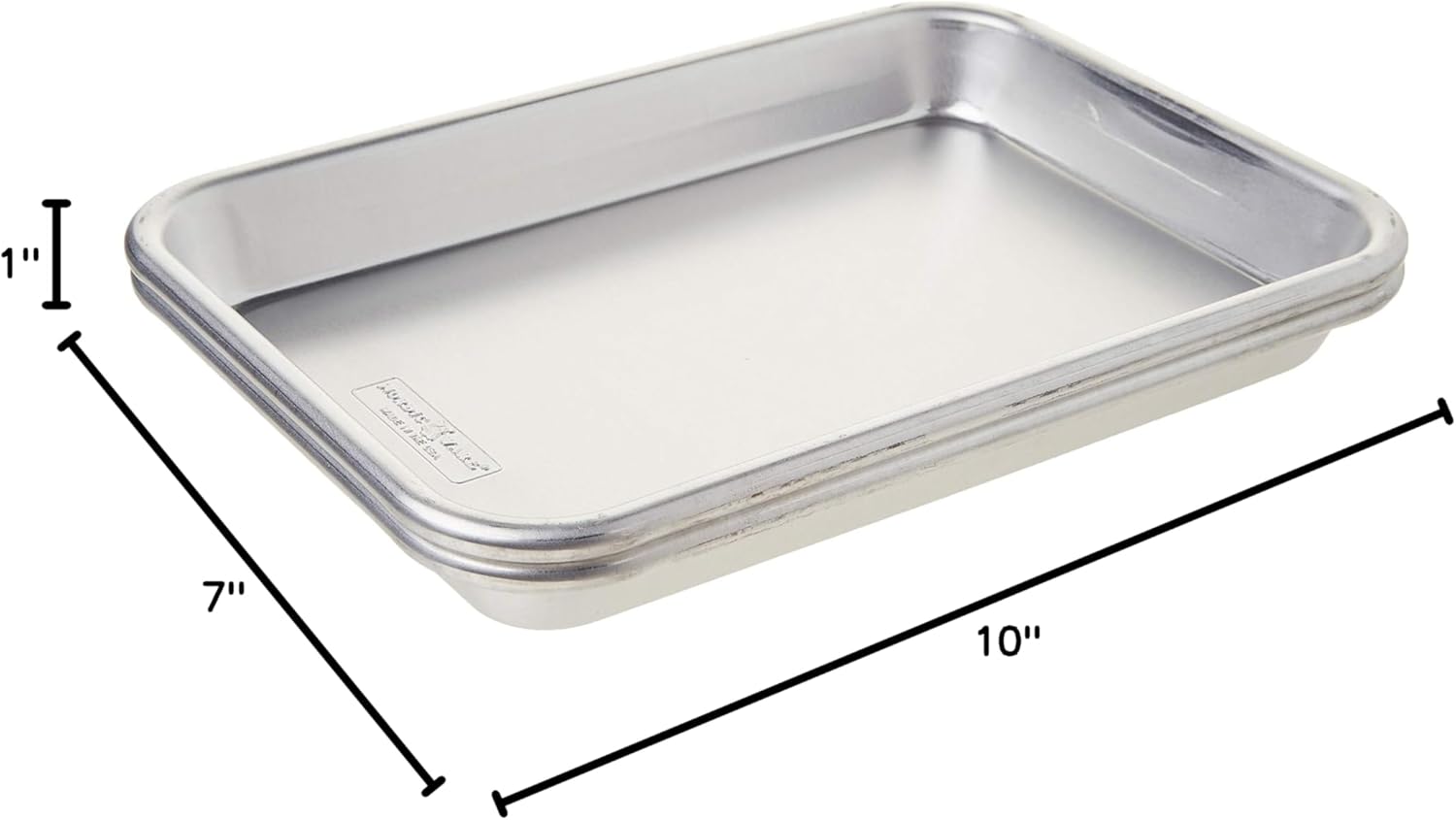 Nordic Ware Naturals Eighth Sheet Baking Pan Set - Durable Non-Stick | 2-Pack