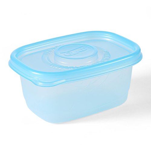 Glad GladWare FreezerWare Food Storage Containers with Lids, Small Rectangle BPA Free Plastic for Freezing Soups and Meal Prep, Crack Resistant, Microwave Dishwasher Safe, 24 Oz, 4 Count - 6 Pack