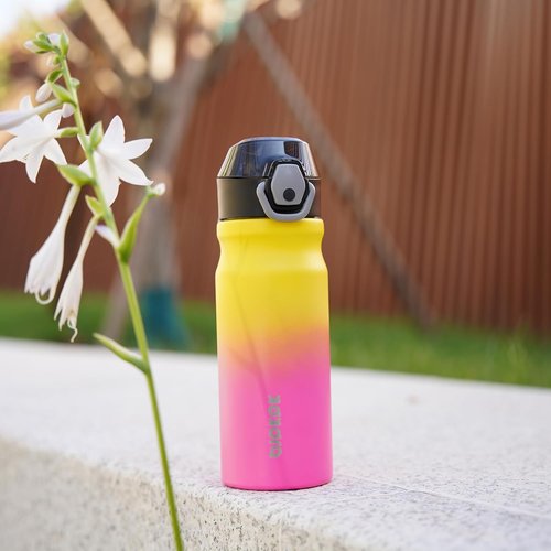 BJPKPK Insulated Water Bottle - 18oz Stainless Steel Flask with Straw & Carry Handle | Macaron Green