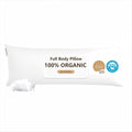 Goose Down Body Pillows for Adults, Large Body Pillow for Side Sleeper, Hugging Feather Body Pillow Insert, Cooling 20x54 Full Length Long Pillow for Bed with 100% Organic Cotton Shell, White 20"x54"