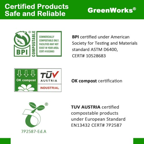 GreenWorks 500 Count 7" Series Heavy-duty Compostable Forks, BPI Certified Individually Wrapped Forks With Compostable Wrapper，Alternative to Plastic Forks