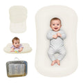 Baby Lounger - Bionic Design for Newborns | Soft Organic Cotton, Breathable for Infants 0-18 Months (White)