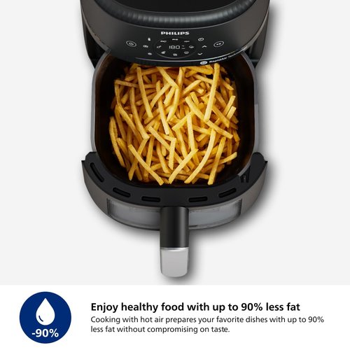 Philips 2000 Series Airfryer - RapidAir Technology, 13-in-1 Ways to Cook, 4.4QT Capacity, Healthier Meals Up to 90% Less Fat, Easy to Clean, Dishwasher Safe, Touchscreen Control, HomeID App (NA221/00)