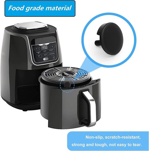 Nvkwca 8PCS Air Fryer Rubber Feet for Ninja Air Fryers, Upgraded Air Fryer Silicone Rubber Legs Bumpers, Rubber Tabs, Rubber Pieces, Rubber Parts, Rubber Tips, Rubber Spacers for Ninja Air Fryer
