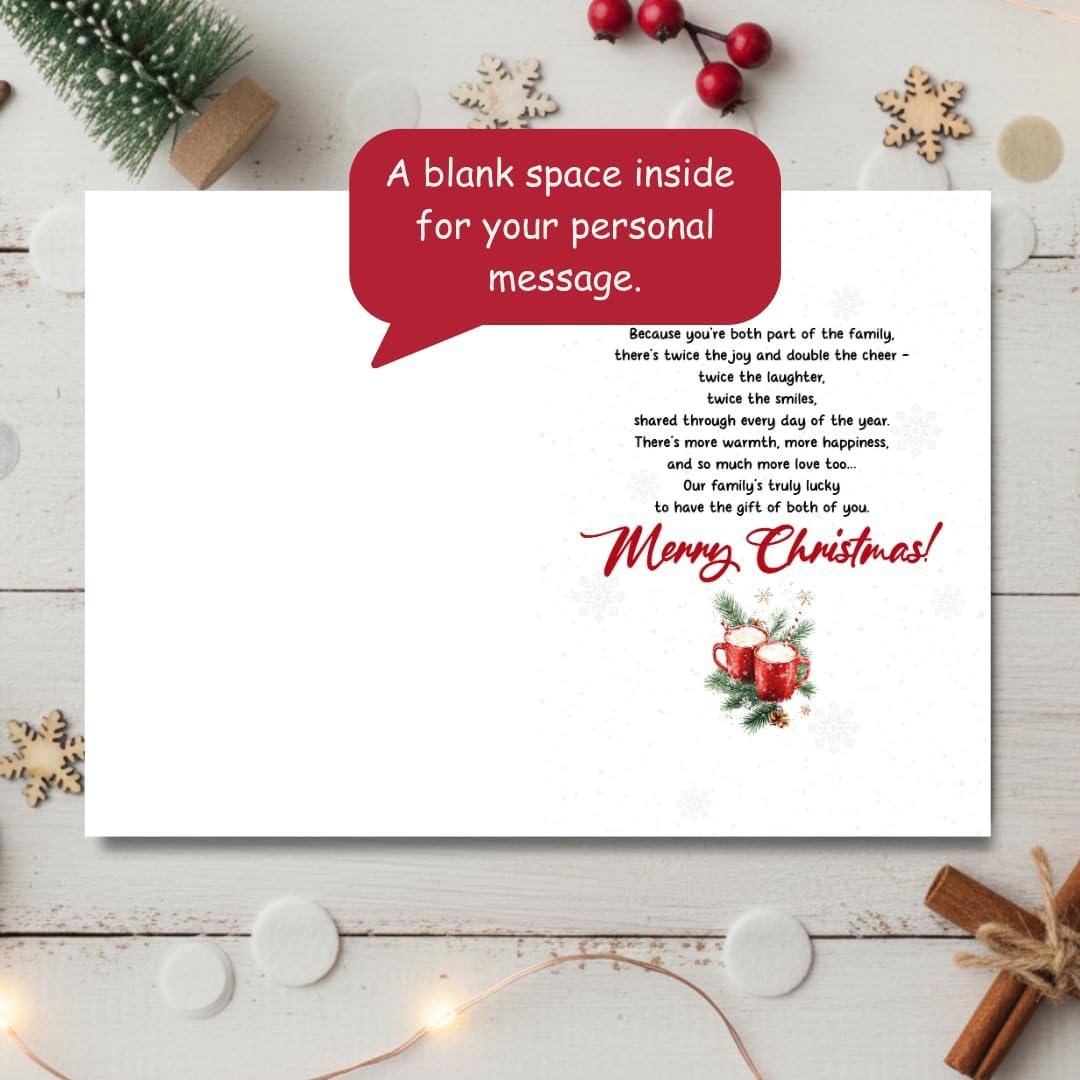 Regine Switzerland Christmas Card - Thoughtful Holiday Greeting for Brother & Sister-in-Law | Festive Design with Envelope