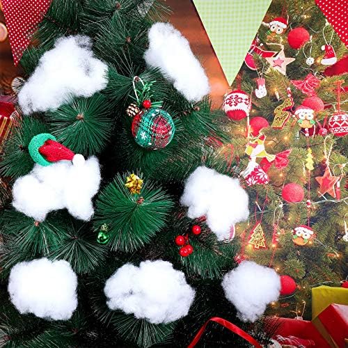 Shappy Christmas Fake Snow | 14.11 Ounce Fluffy White Cloud Fiber for Indoor Decor