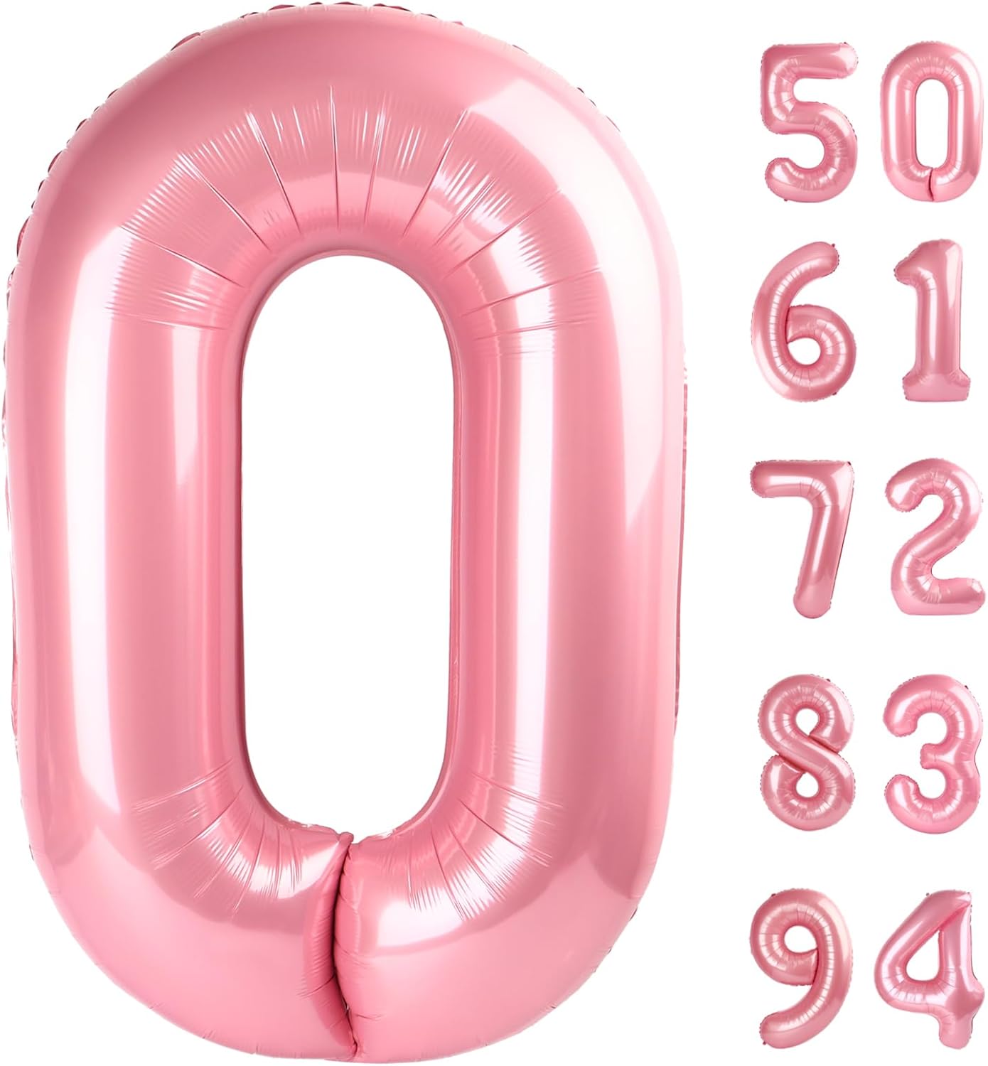 Pearlescent Pink Number Balloon - 40 Inch 0 Balloon for Birthday Decorations | Party Supplies for Women