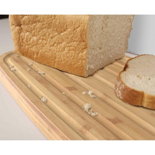 Joseph Joseph Bread Box with Removable Bamboo Cutting Board,White