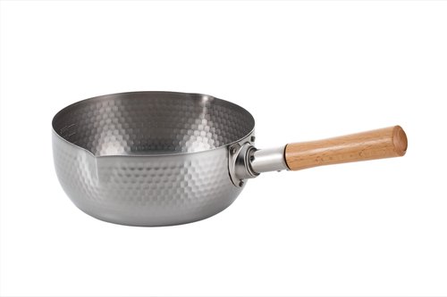 MARUYAMA GIKEN 煌六花 KOURIKKA Yukihira Saucepan 22 cm (8.6 inchi), 3.2 quart KRY-22 Stainless Steel Traditional Japanese Saucepan Wood Handle 【 MADE IN JAPAN 】
