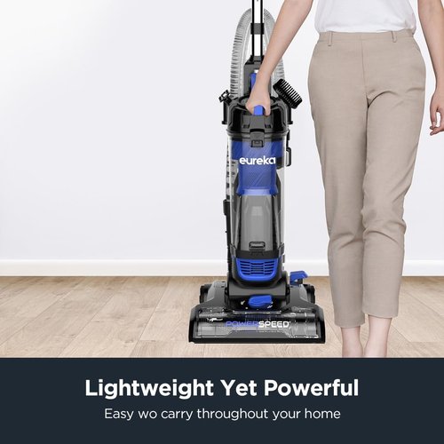 Eureka PowerSpeed Lightweight Upright Vacuum Cleaner - Ideal for Carpet & Hard Floors | Blue & Black