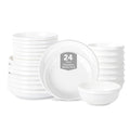 Stone Lain Verso 24-Piece Dinnerware Set Porcelain, White