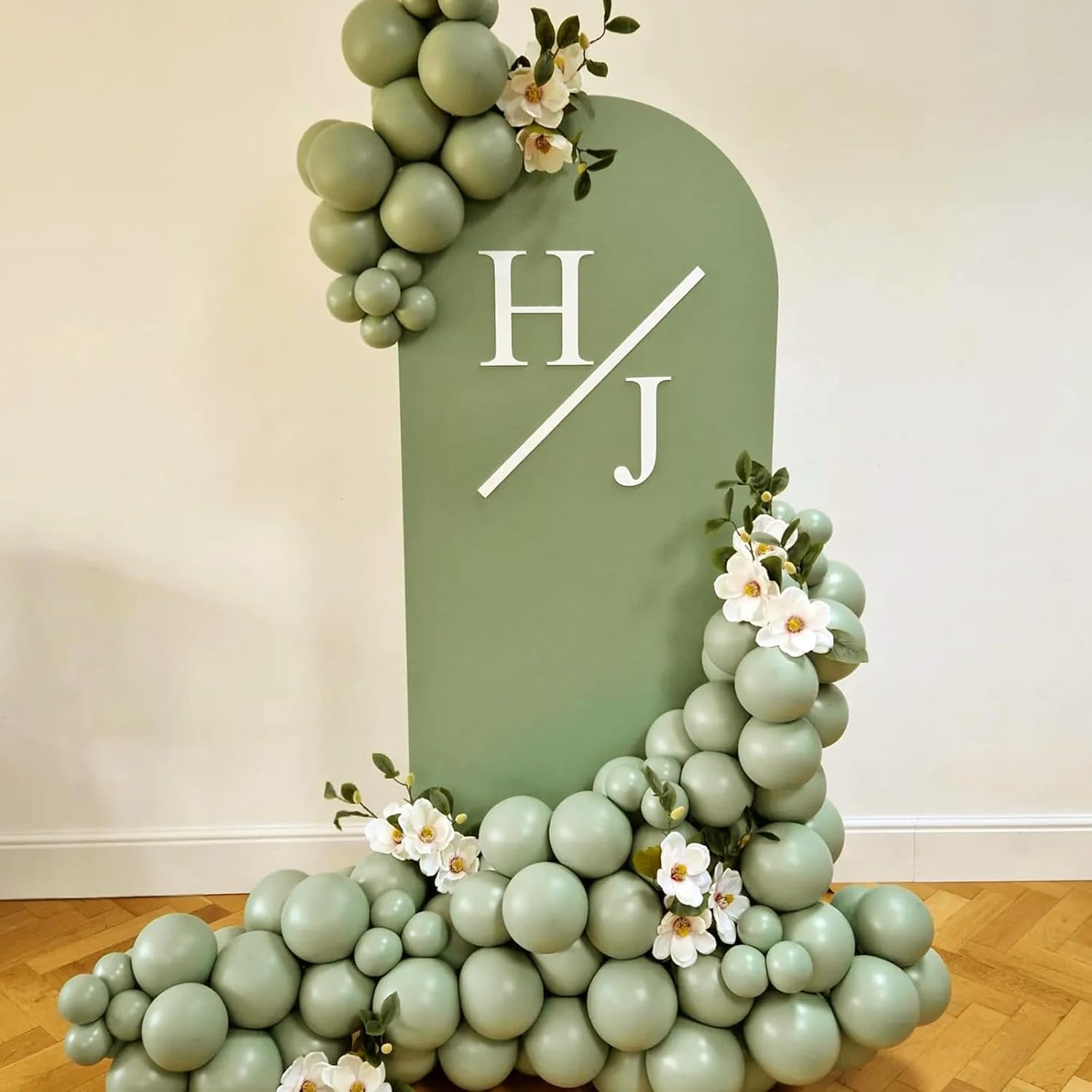 Sage Green Balloons | 12-Inch Dusty Green Party Balloons - 50pcs for Weddings & Celebrations
