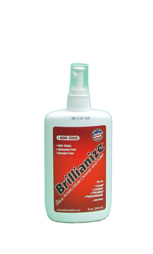 Brillianize 8 Ounce (240 ml) Plastic Cleaner in Pump Spray Bottle