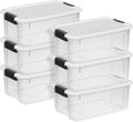 Sterilite 6-Pack Ultra Latching Storage Bins - Clear Plastic 18 Quart Organizing Containers for Home & Office
