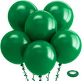 Bezente Green Balloons - 18 Inch Dark Green Latex Balloons | 30 Pack for Birthday & Wedding Decor