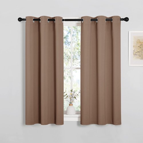 NICETOWN Blackout Window Curtains - Thermal Insulated Grommet Drapery Panels (Set of 2, 34x45 inches, Cappuccino)
