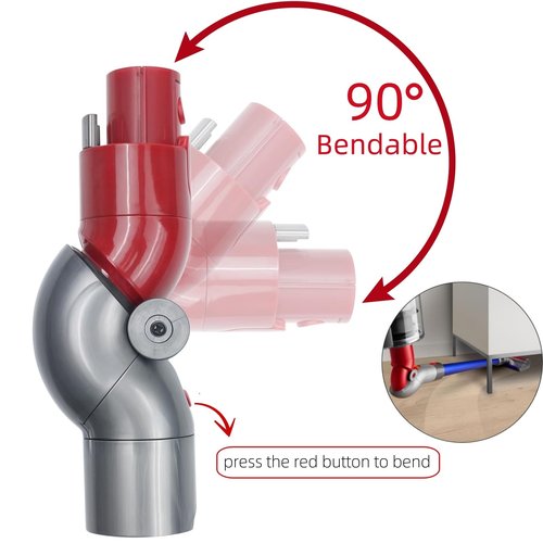 Low Reach Clean Adapter for Dyson V7 V8 V10 V11 V15 Vacuum Cleaner Quick Release Cleaning Tool Adaptor Bottom Converter Head Attachments Accessories for Cleaning Under Couch and Bed