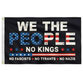 No King No Tyrants Anti Fascist Flag 3x5 FT, We The People Protest Banner for Indoor Outdoor(slogan)