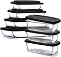 EATEX Glass Food Storage Containers Set - 7-Pack Baking Dishes with Lids | Oven & Microwave Safe