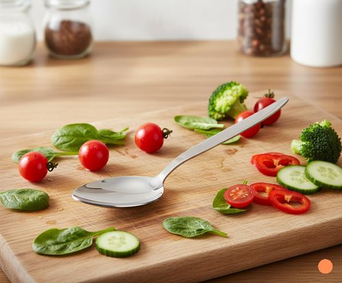 BNAZIND 2-Pack Chef Kunz Sauce Spoon | Silverware 18/10 Stainless Steel Silver Culinary Serving Spoons | 9 Inch Basting, Quenelle, Dinner, Plating, Chef Cooking Spoon | Dishwasher safe