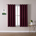 ChrisDowa Blackout Curtains - Thermal Insulated Room Darkening Panels Set (Burgundy Red, 52W x 45L)