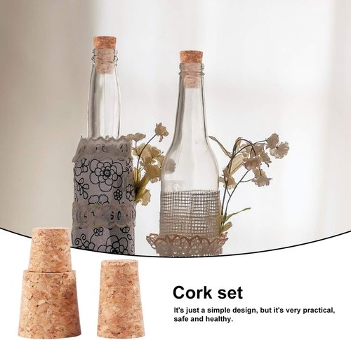 25Pcs Tapered Cork Plugs Wooden Wine Bottle Cork Stoppers Natural Creative Wine Beverage Stoppers Replacement s for Beer Bottle