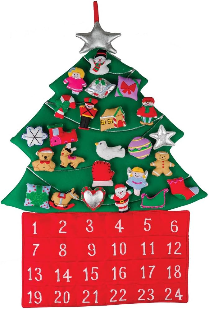 Vermont Christmas Company Advent Calendar - Fabric Christmas Tree Design | Countdown to Christmas