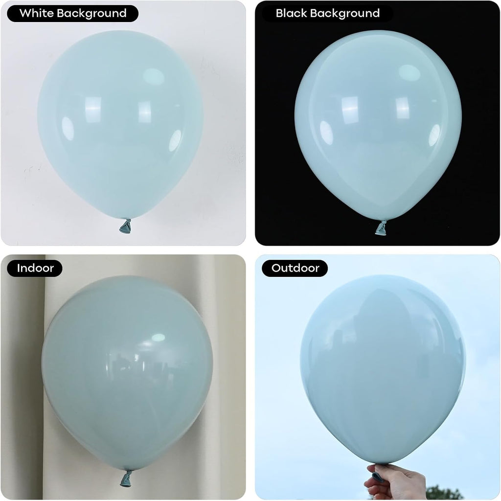 Skiennix Pale Aqua Balloon Arch - Elegant Blue Balloon Garland for Boho Birthday, Wedding & Baby Shower | 5-18 Inch Latex Balloons