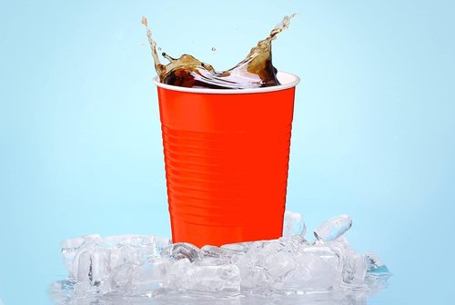 DecorRack 50 Count Red Party Cups - 16 oz BPA-Free Plastic, Stackable & Reusable for Events