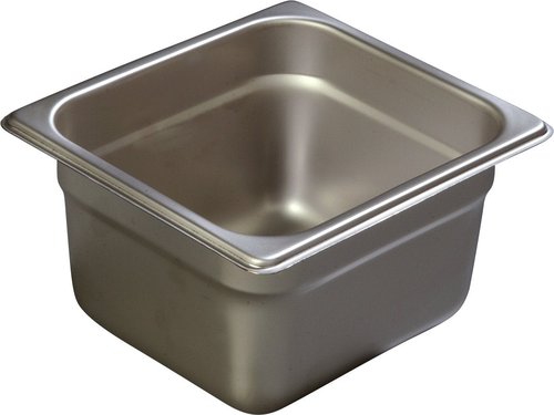Carlisle FoodService Products DuraPan Food Pan, 1/6 Size Stainless Steel Container for Storing and Serving Food in Commercial Kitchen, 1.6 Qt, 6 Count