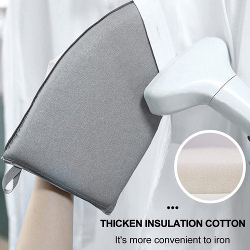 Rumexeng 3PCS Garment Steamer Ironing Gloves, Waterproof Care Anti Steam Mitt with Finger Loop, Heat Resistant Protective Gloves Iron Board for Clothes Steamers (Pointy)