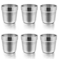 E-far Stainless Steel Insulated Tumblers for Toddlers - 6 Ounce, Double Wall, Shatterproof | 6 Pack