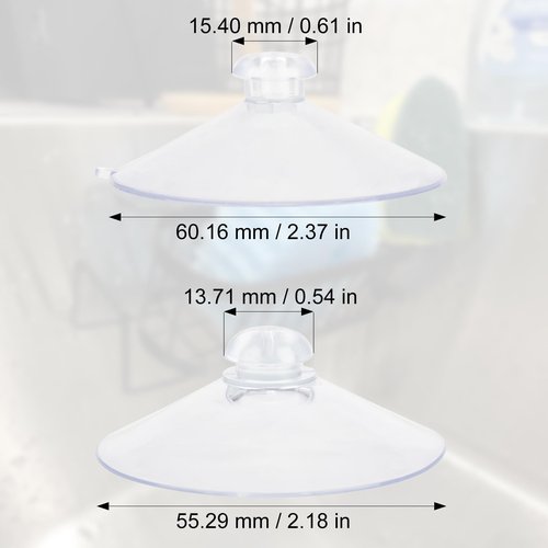 8 Pcs Sponge Holder Suction Cup PVC Heavy Strength Clear Sink Sponge Caddy Suction Cup Replacement Suction Cups for Large Sponges Holder, Diameters 55 mm / 2.2in and 60 mm / 2.4in