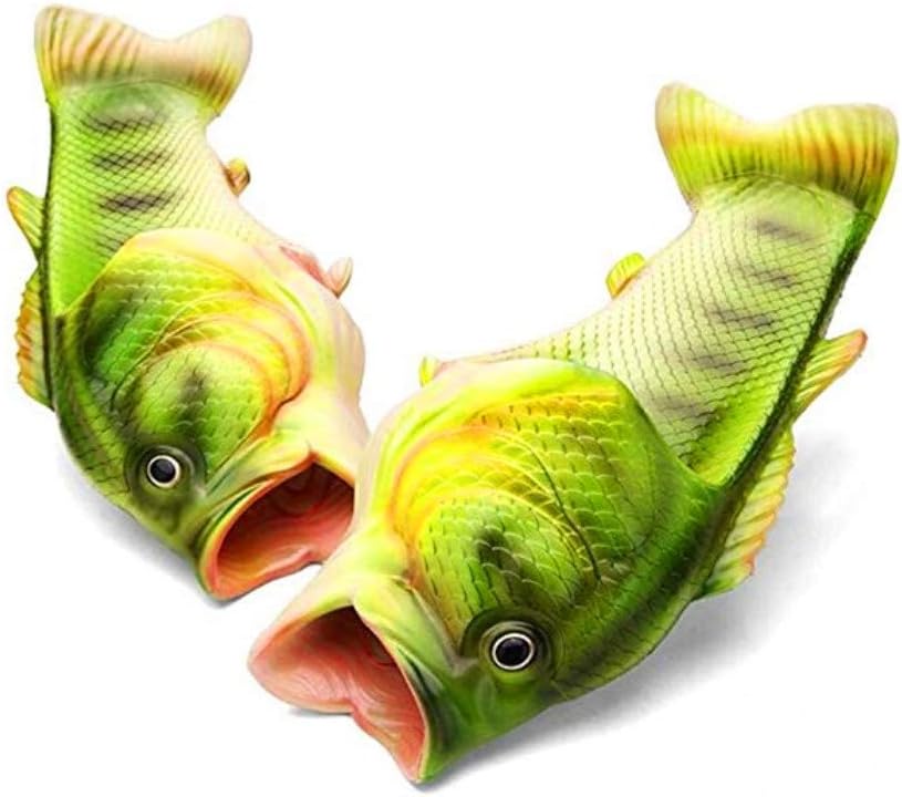 Skiennix Unisex Fish Slippers - Comfortable Bass Sandals for All-Day Wear | Fun Animal Design