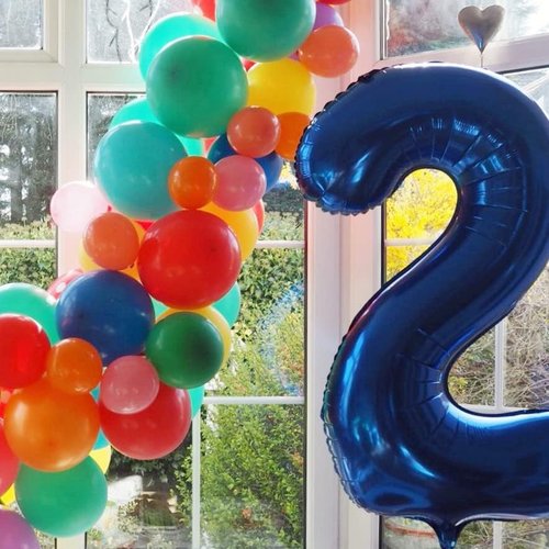 40 Inch Navy Blue Number 8 Balloon - Perfect for 8th Birthday Celebrations & Weddings