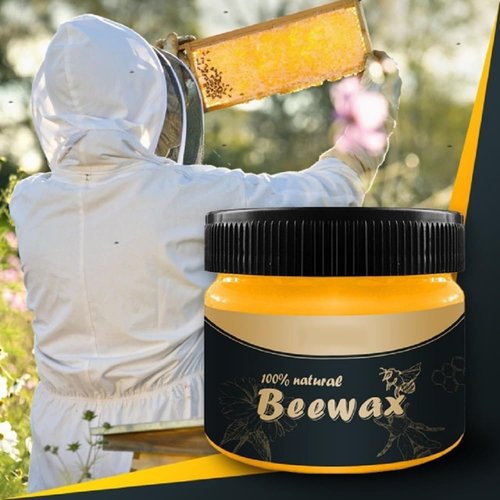 WenFeng Wood Seasoning Beeswax,Beeswax Furniture Polish,Natural Traditional Beeswax Polish Wood Furniture Cleaner for Doors,Tables,Chairs and Floors(2 Pack)