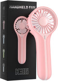 BDXXJ Mini Handheld Fan - Portable USB Rechargeable Design for Makeup & Desk Use - Pink