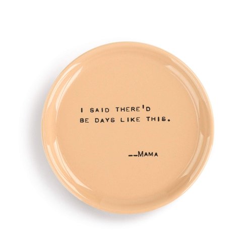 DEMDACO Days Mama Apricot Pink 4 x 4 Ceramic Stoneware Treasure Keeper Jewelry Box