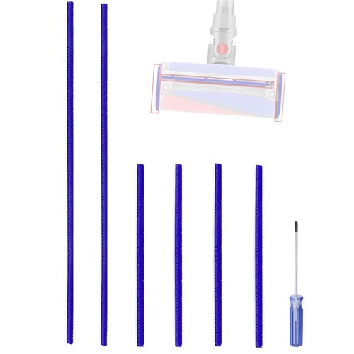 6 Pcs Plush Strips Replacement Kit for V11 V10 V8 V7 V6 Soft Roller Cleaner Head, Felt Strips Replacement Parts,Vacuum Attachment Replacement Parts