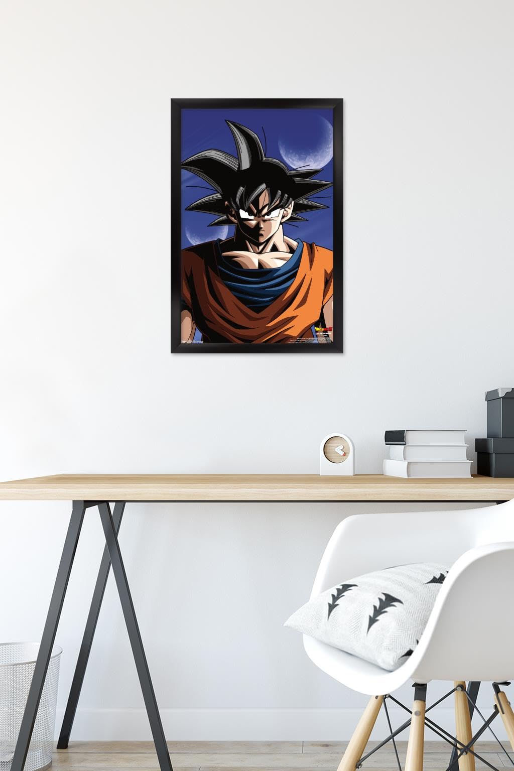 Trends International Dragon Ball Z - Goku Wall Poster, 14.725" x 22.375", Black Framed Version
